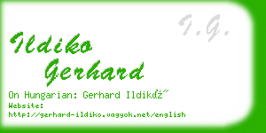 ildiko gerhard business card